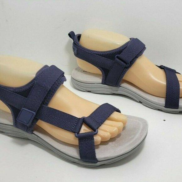 𝅺EASY Spirit Selocke Womens Size 8M Dark Blue Adjustable Strappy Nylon Sandals - Picture 7 of 10